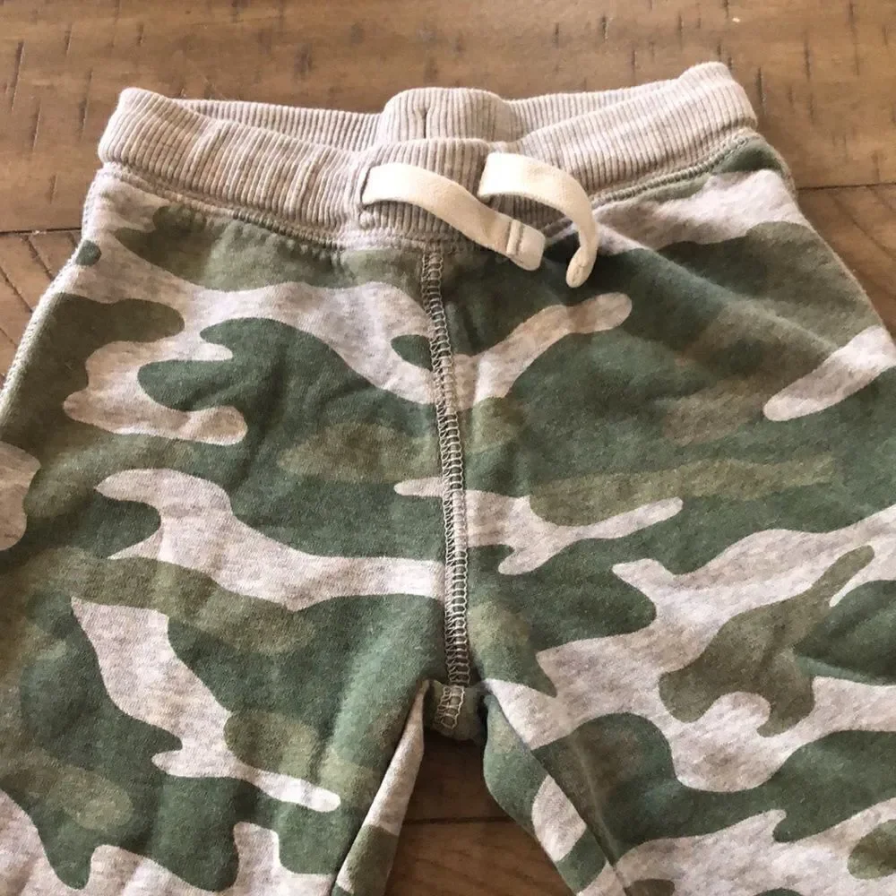 Camo sweats by Carter’s drawstring Comfy cotton. No trip jogger cuffs. Outdoors